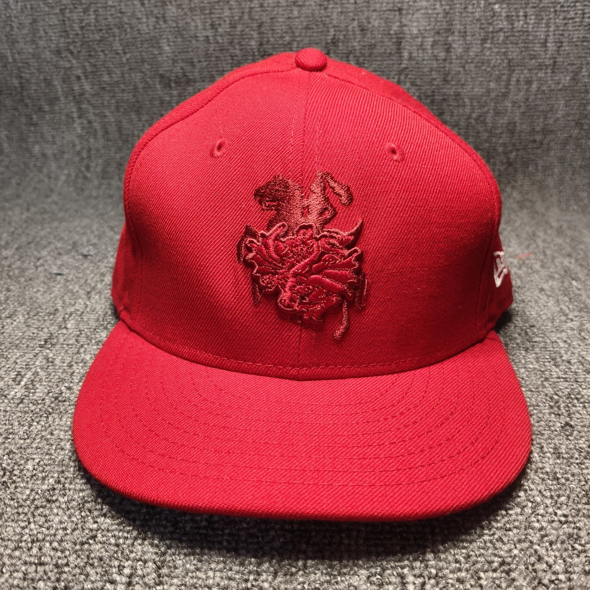 New Era 9FIFTY Red Snapback Hat Tonal Embroidered Logo Cap OSFM