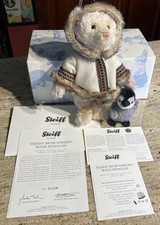Retired Steiff Teddy Bear Eskimo With Penguin LIMITED EDITION 1104 / 1500