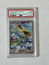2023 POKEMON MEW EN-151 SPECIAL ILLUSTRATION RARE #202 ZAPDOS EX PSA 10