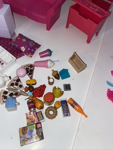 Lot Of 55+ Pieces Mixed Mattel Barbie Furniture & accessories Bed Bath Kitchen - Bild 5 von 7