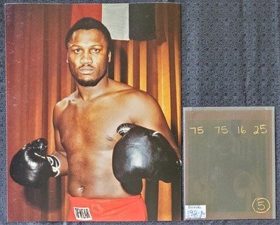 1973 Joe Frazier v George Foreman Jamaica Trinidad & Tobago Flag 4x5 Negative
