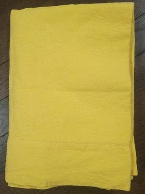 ZARA Home Tablecloth - Yellow - Damask Style - Cotton - 67'' x 98.5''