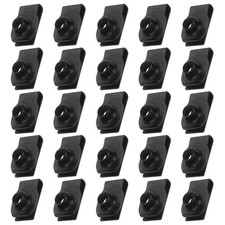 U-Style Clip-On Nut, 25 Pcs M10-1.5 Regular Extruded U-Nut U-Type Fasteners H