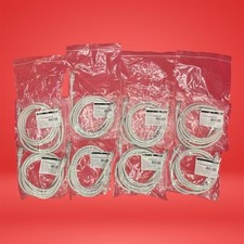 Lot of 8 Premium Cat6 Ethernet Patch Cables 7ft Snagless White