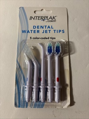 Interplak by Conair Dental Water Jet Tips Rep Dental Color Coded | New B2G2HO