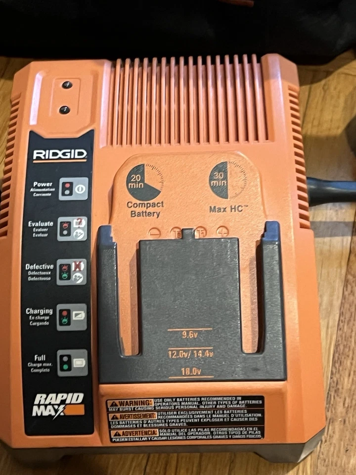 Ridgid Destornillador Hexagonal Inalámbrico Ángulo Recto Recto 9.6V 1/4" R81030 Kit RD DES Foto 2 de 4