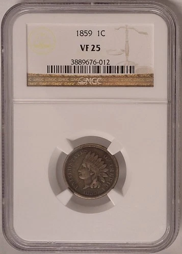 1859 Indian Cent NGC VF25