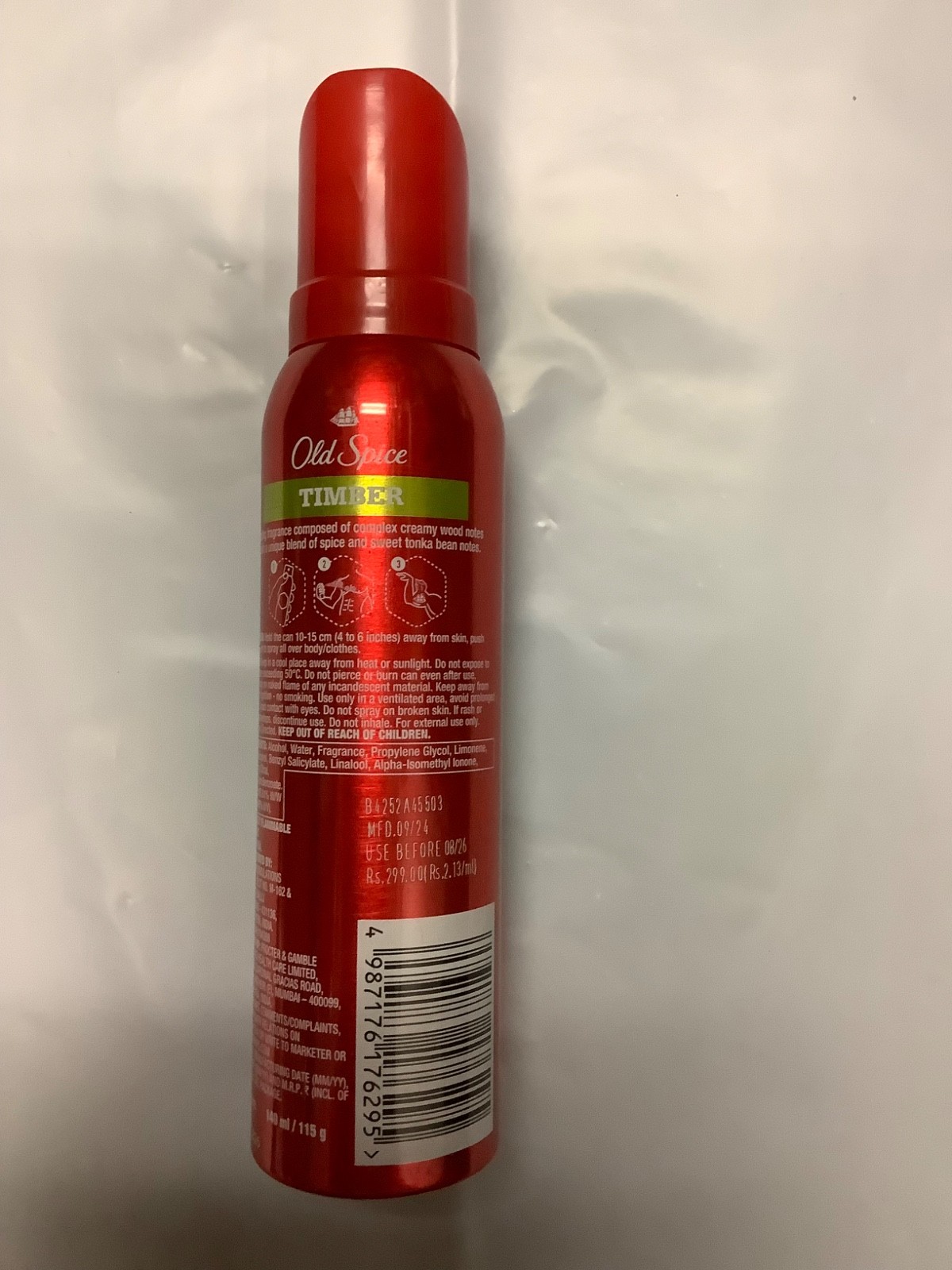Old Spice TIMBER Deodorant Body Spray For Men (140ml)