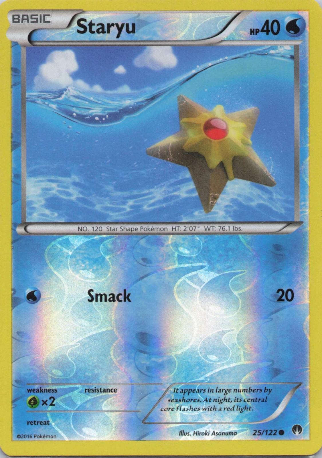 STARYU 25/122 C BREAKPOINT POKEMON REVERSE HOLO NM/M