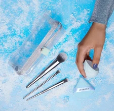 Sephora Makeup Brushes & Accessories 6-Pc Set Makeup Sponge Puff Brush & Pouch