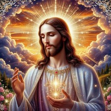 Jesus Diamond Art Kits for Adults, 5D Religious Diamond Painting Kits for Beg...