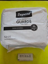 Depend Incontinence Guards/Incontinence Pads for Men/Bladder control Pads, 52Ct