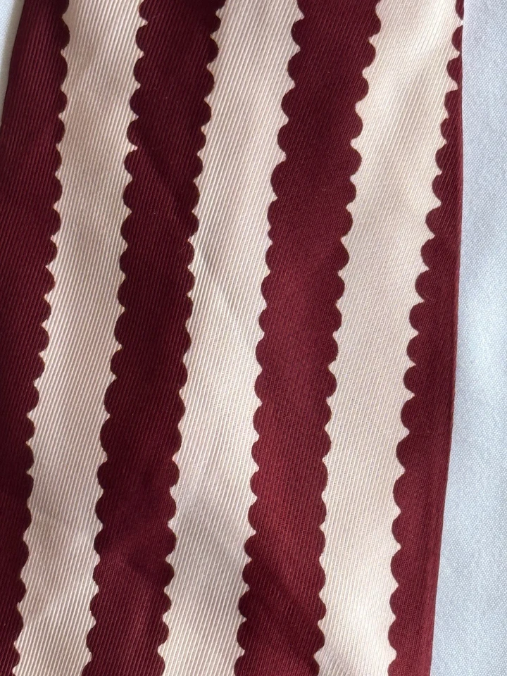 Corbata vintage Regal Cravat rosa pálido, rayas granates corbata ancha para hombre 48” L Foto 2 de 4
