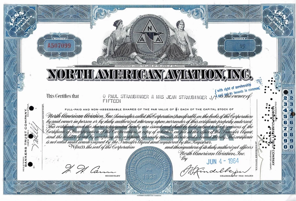 North American Aviation Inc., 1964 (15 Shares) - Bild 1 von 1