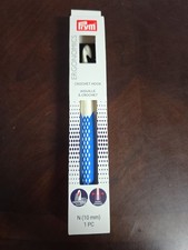 NIB Prym Ergonomic Crochet Hook N Size 10mm Super Smooth Optimized Hook Blue