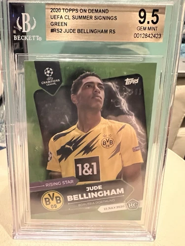 BGS9.5 Jude Bellingham 2020 On Demand UEFA CL Summer Signings Green Rookie RC