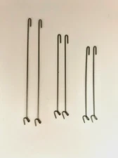 Cuckoo Clock Parts-Original Bellow Lift Wires Set Of 3 Pairs of Different Sizes.