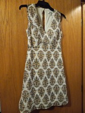 Womens Express Sleeveless Dress Floral Lightweight 34 long  14 armpit Lined XS 
