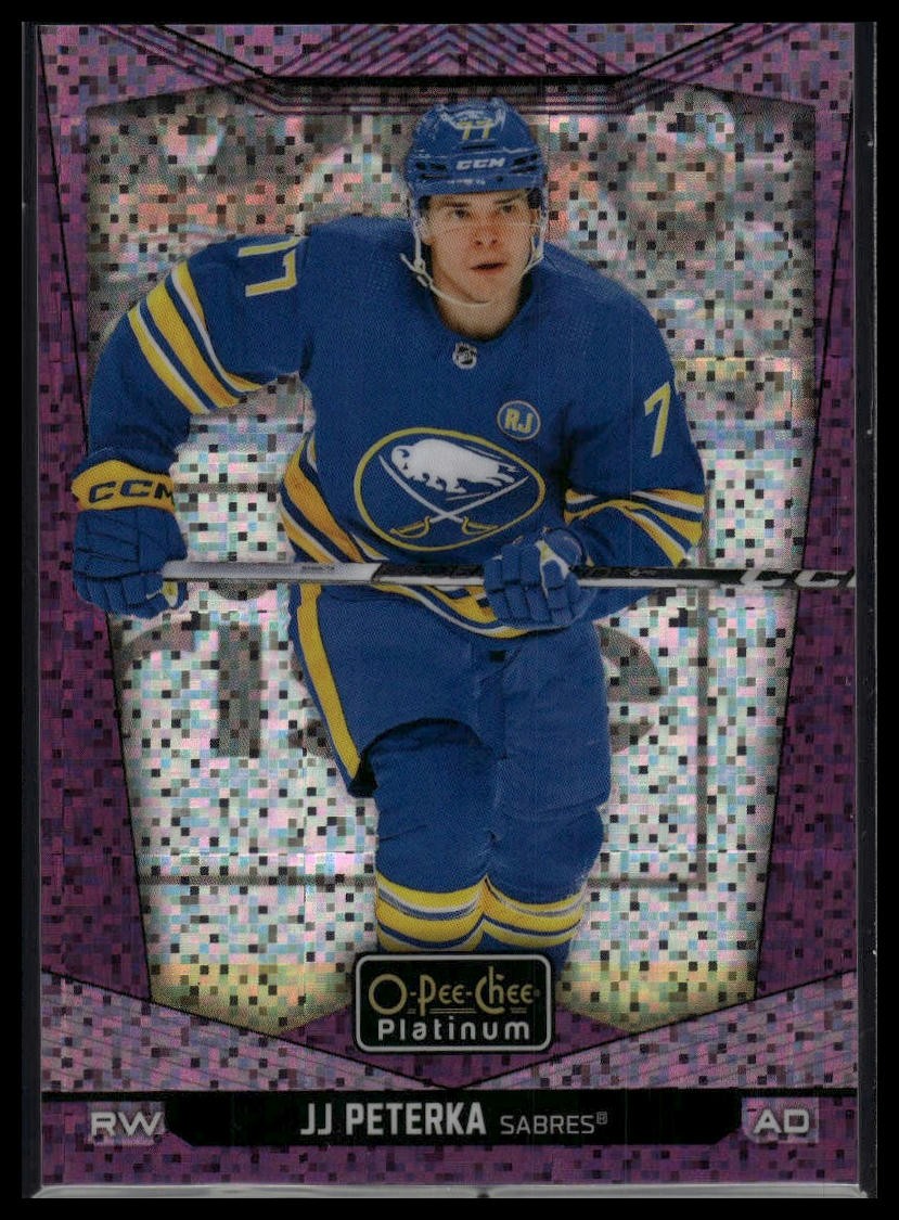 2024-25 O-Pee-Chee Platinum #41 JJ Peterka Violet Pixels #/299 SN