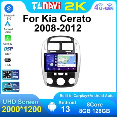 Android Auto CarPlay Car Radio For Kia Cerato 2008-2012 Multimedia Player Screen