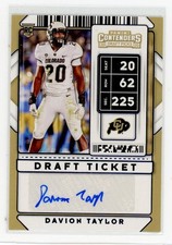 2020 Panini Contenders Draft Picks #316 Davion Taylor