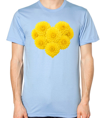 T-Shirt Dahlia Love Herz Blumen Unisex