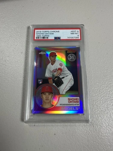 2018 Topps Chrome Shohei Ohtani 1983 #83T-6 PSA 8 RC