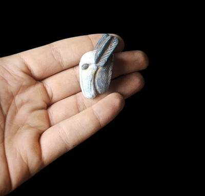 Ojuelos De Jalisco altes Alien Steinschnitzerei authentischer Gott Seth Amulett