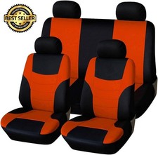 Juego Completo De Fundas Asientos Coche Naranja Fundas Para SUV,Berlina,Camionet