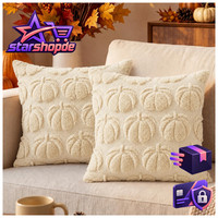 Kissenbezug 45X45Cm PlüSch Herbstdeko KüRbisse 2 StüCk FüR Sofa Schlafzimmer