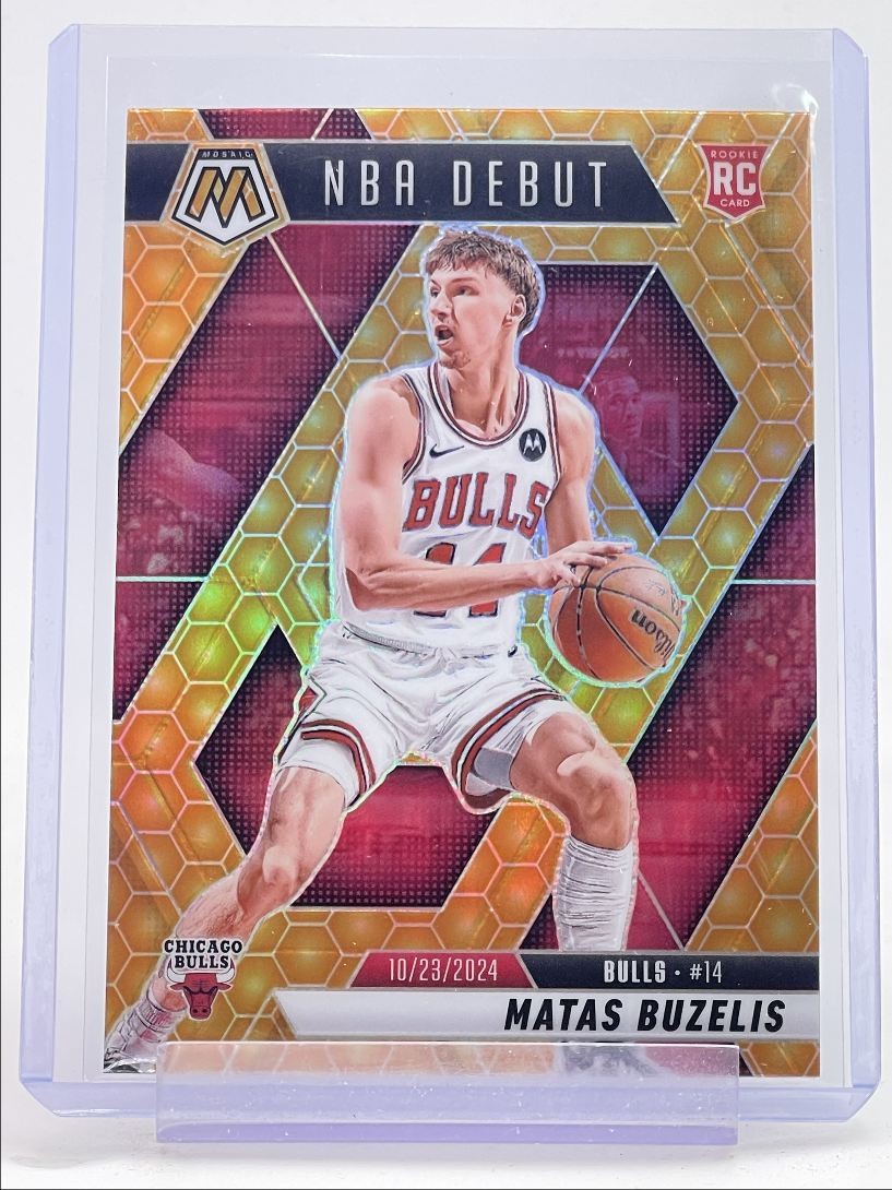 MATAS BUZELIS 2024-25 MOSAIC NBA DEBUT ROOKIE HONEYCOMB BULLS RC Q3701