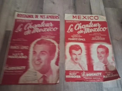 Luis MARIANO 2 Affiches Édition Musicales ( MEXICO et ROSSIGNOL DE MES AMOURS) - Photo 1/4