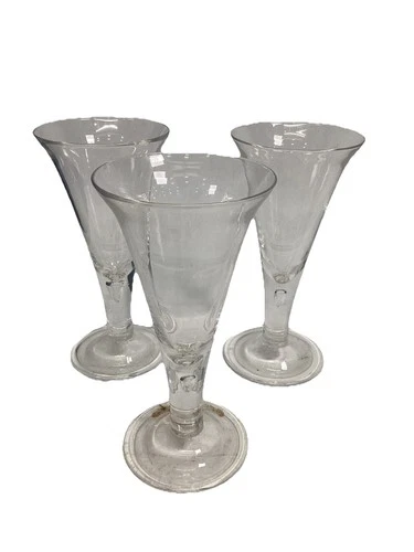 VINTAGE COLONIAL WILLIAMSBURG TEAR DROP GLASS VASES BLENKO - 8”