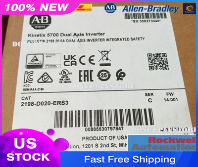NEW Allen Bradley 2198-D020-ERS3 Kinetix 5700 Dual Axis Inverter