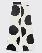 ZARA WOMAN ZW COLLECTION POLKA DOT WIDE-LEG TROUSERS BLACK 2068/557/084 NEW