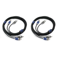 Kicker 2 46QI23 Q-Series 2-Channel RCA Interconnects, 3.0 Meter Bundle
