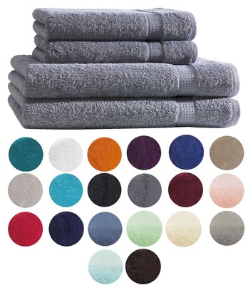 LHT 4er Set 2 Duschtücher + 2 Handtücher Duschtuch Handtuch Handtuchset Frottier