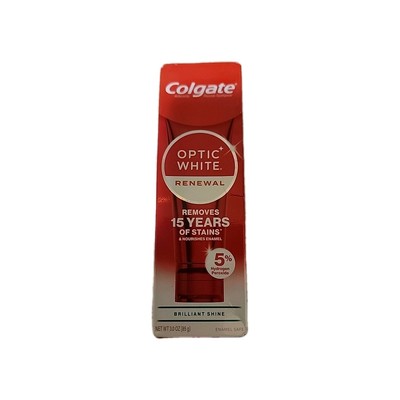 New Colgate Optic White Renewal Brilliant Shine Toothpaste 3 oz