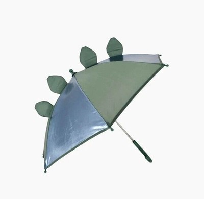 KIDS 3D DINOSAURS UMBRELLA, CAT AND JACK (GREEN / METALIC) - NEW!!!