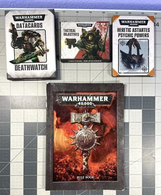 OOP Books + Cards Lot Deathwatch Chaos Warhammer 40k Games Workshop Citadel GW