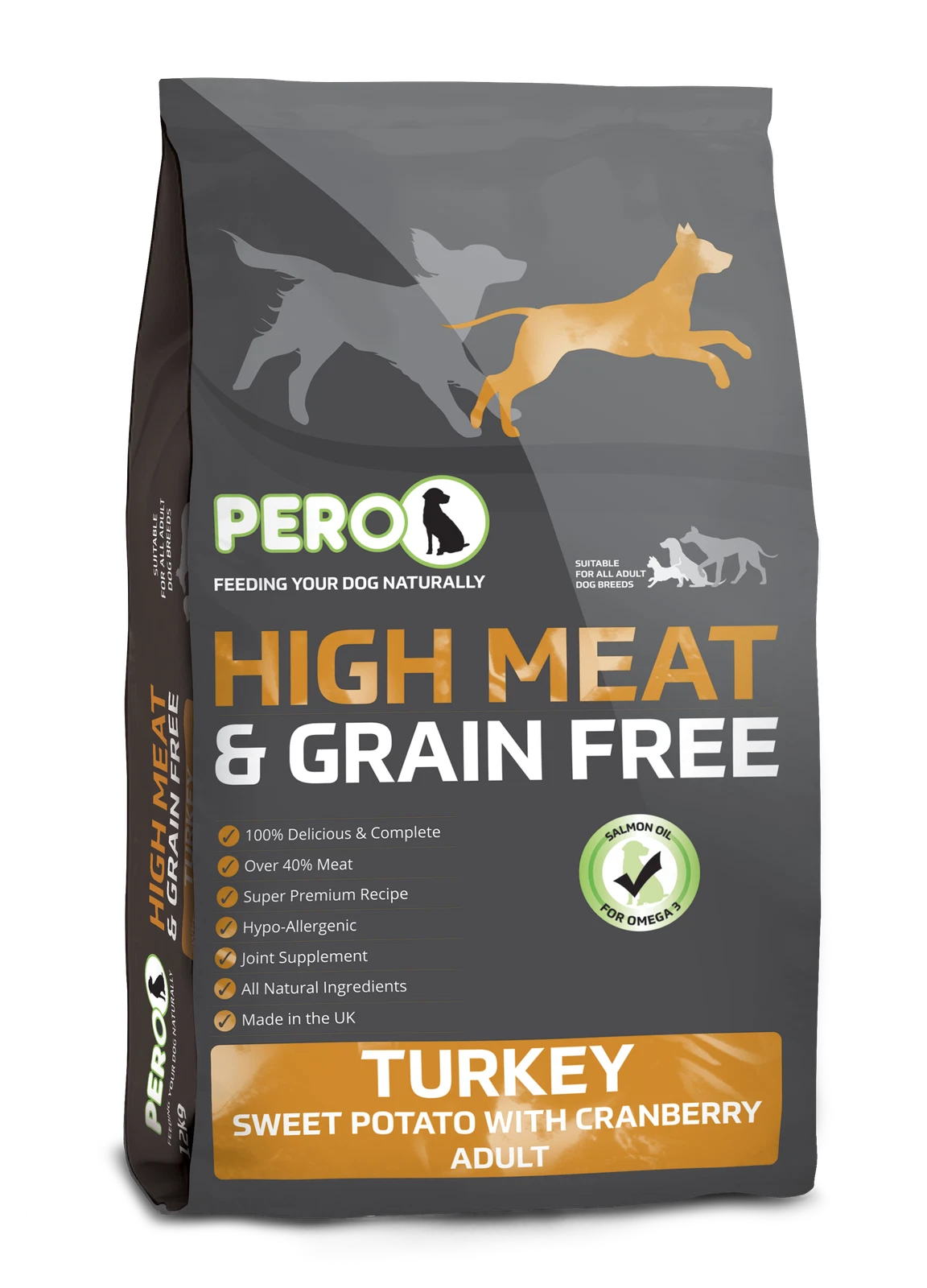 Pero Grain Free Turkey With Sweet Potato & Cranberry Dry Dog Food - 12kg