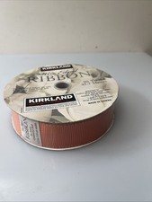 Kirkland Wire Edged Ribbon Unique Orange/ Strips 50 yards - Brand New - Costco