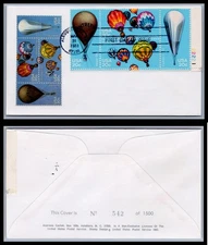 US FDC # 2032-2035 20c Balloons  Andrews Plate Block 22221 LR 1983, 9Q1268
