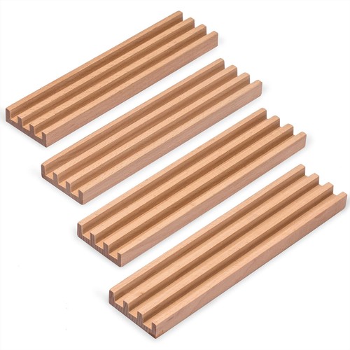 Premium Buchenholz Domino Racks/Schalen (10 Zoll) - 4er Set - Domino Halter für... - Bild 5 von 8