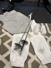 Olympic Fencing Foil Bundle 2 Practice Foils with Knickers, Lame and Socks!