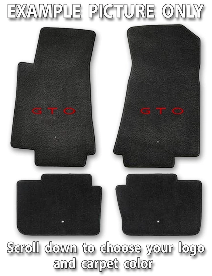 庞蒂亚克 GTO 4 件装经典环形地毯脚垫 - 选择颜色和标志 — 第 4/4 张图片