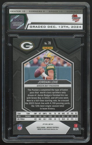 2024 Panini Mosaic Honeycomb SSP Jordan Love Green Bay Packers #78 - Picture 2 of 2