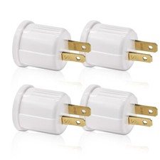 High Quality 4 Pack Outlet to Socket Adapter Plug-in Light to Light Bulb E26 E27