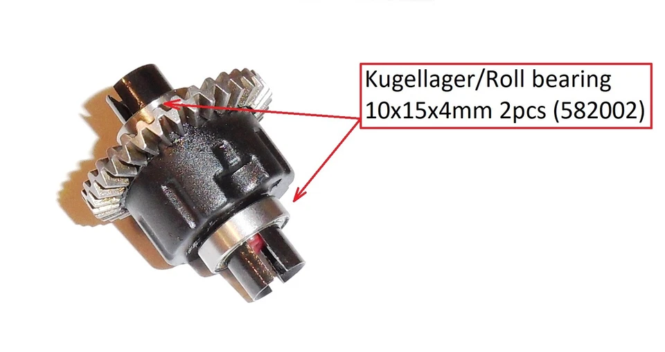 2Stk Kugellager 10x15x4mm für Differentialgetriebe - Reely New 1, Reely Stagger - Bild 2 von 3