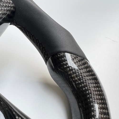 For 2013-2016 Mazda 3 2 Axela CX-5 CX-3 MX5 Carbon Fiber Leather Steering Wheel - Picture 6 of 9